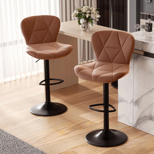 Faux leather bar stools - faux,