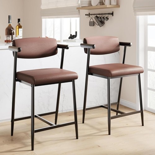 Set leather bar stools - set,