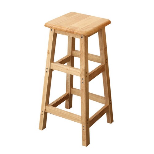 Wooden 70cm square pub chair - 70cm,