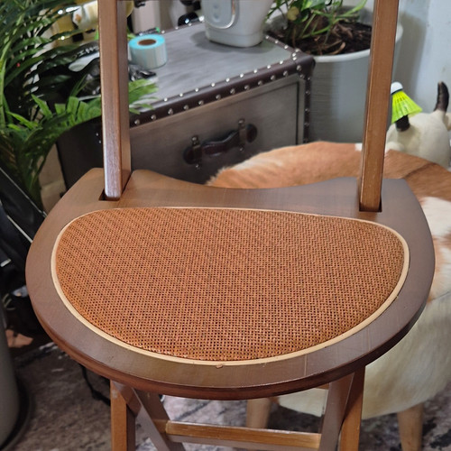 Bamboo folding bar stool with - bar,