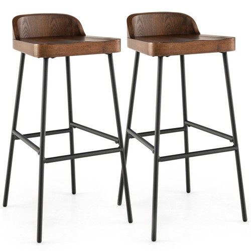Costway brown bar stool - brown,