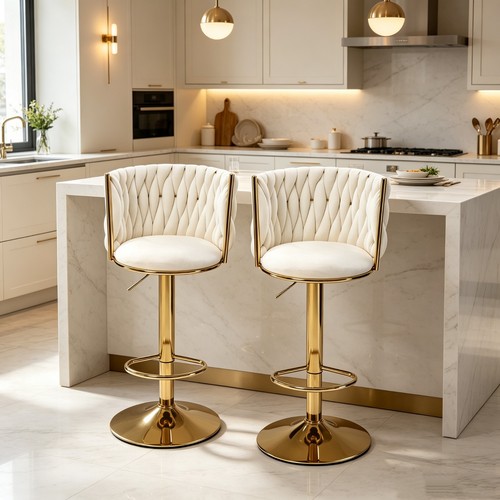 Woven bar stools - 2,