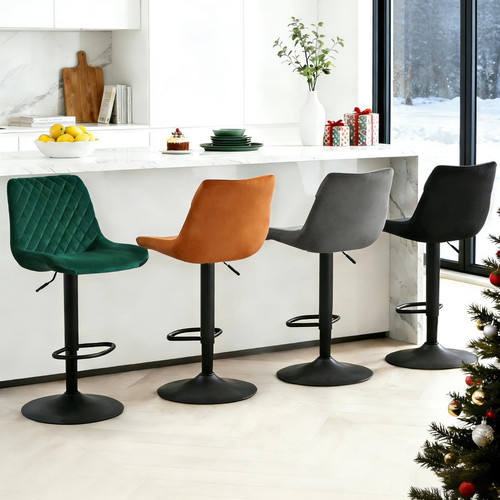 Breakfast bar stools velvet - 2x,