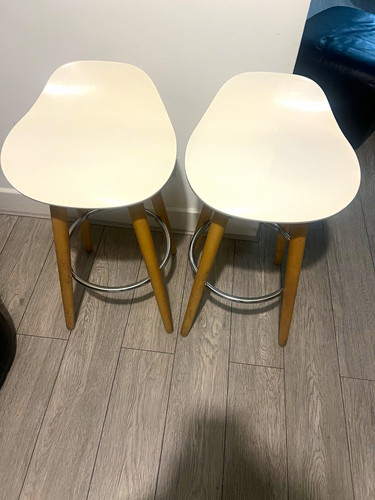 Set white bar stools - of,