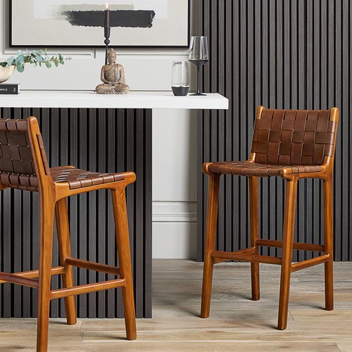 Leather bar stool - stool, 64cm