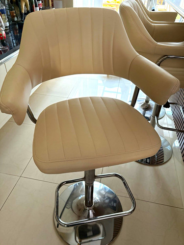 Beige swivel bar stool chair - beige,