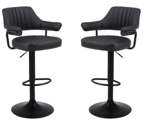 Plush black bar stools - x,