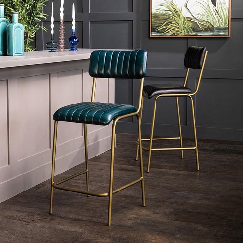 Leather bar stool - leather,