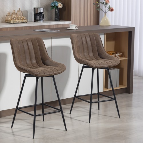 Homcom swivel bar stools set - bar,