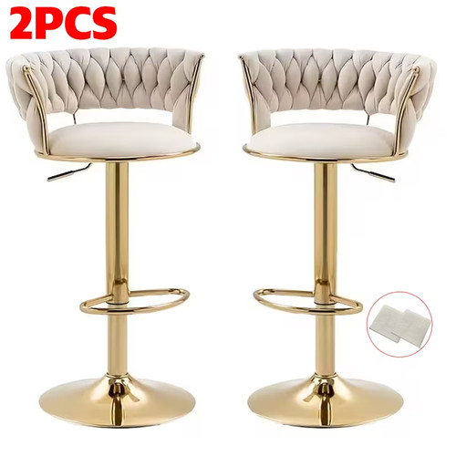 2pcs velvet bar stools - bar,
