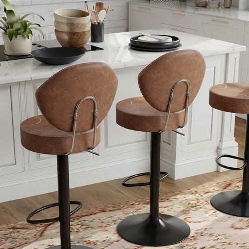 Chic brown faux leather - faux,