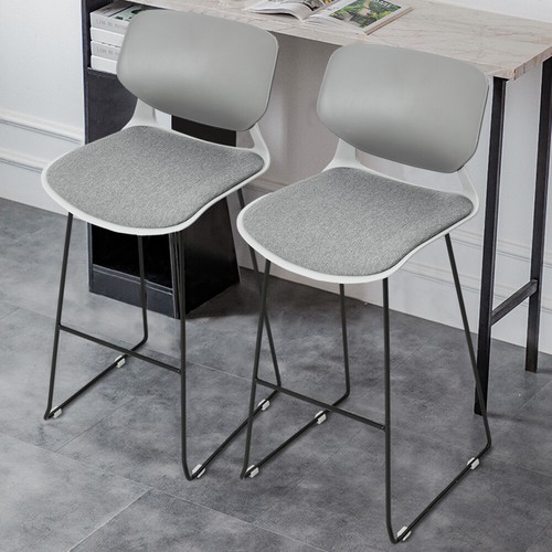 2xgrey bar stool - stool, kitchen