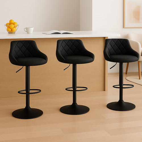 3pcs bar stools - stools, leather