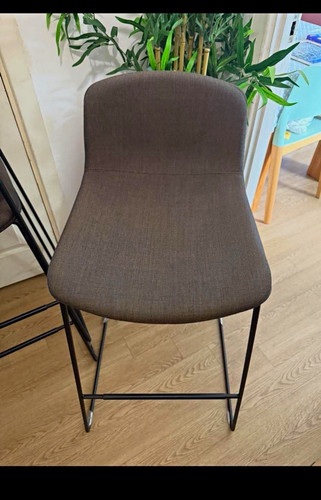 Grey upholstered bar stool - upholstered,
