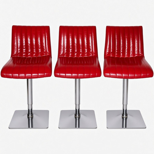 Set red faux leather - set,